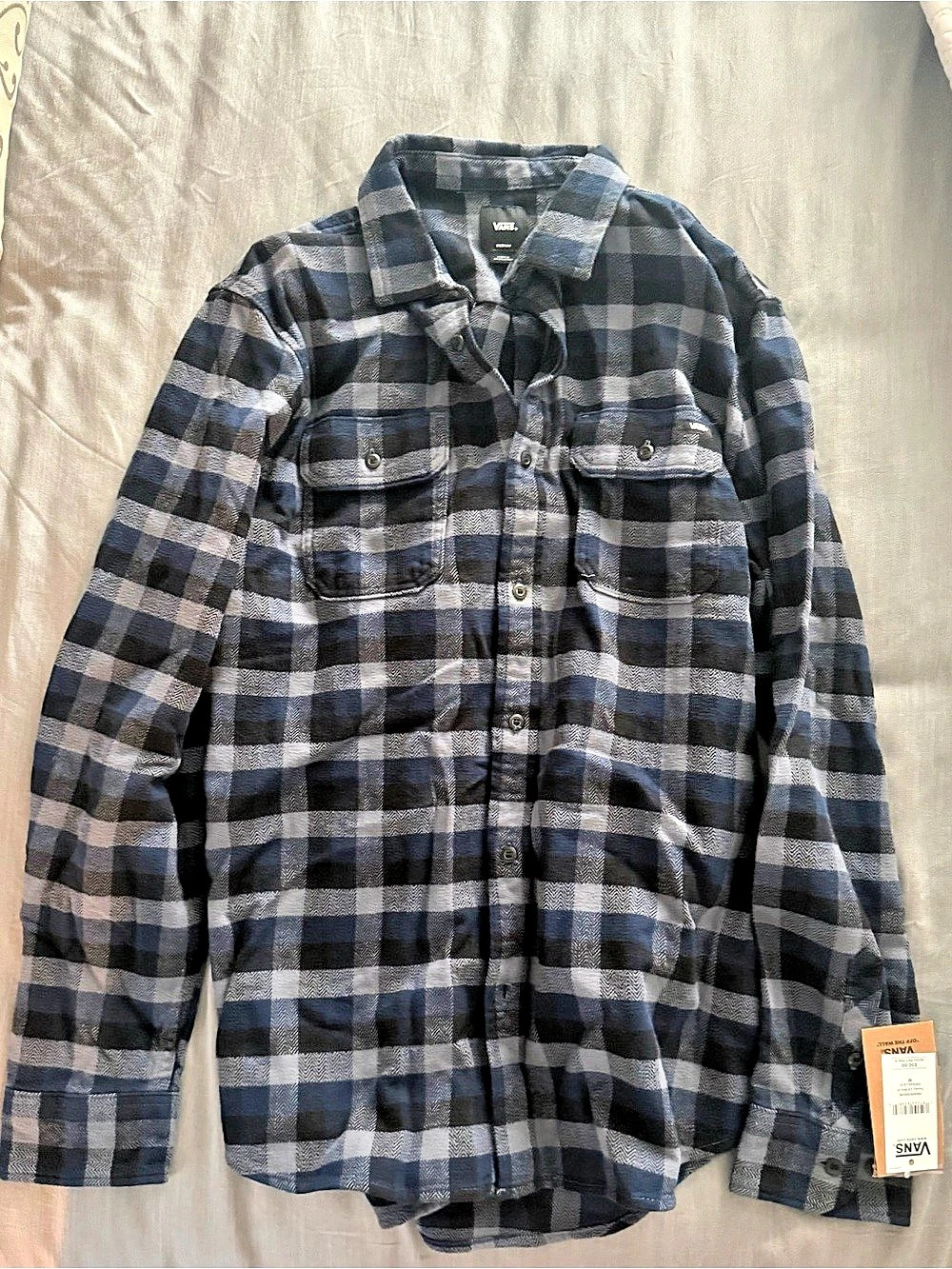 Vans Lawson Plaid Flannel Shirt Blue & Black